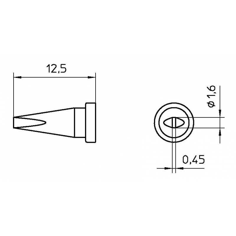 WELLER LT ASL grot lutowniczy 1.6 x 0.45 mm, typ wkrętak