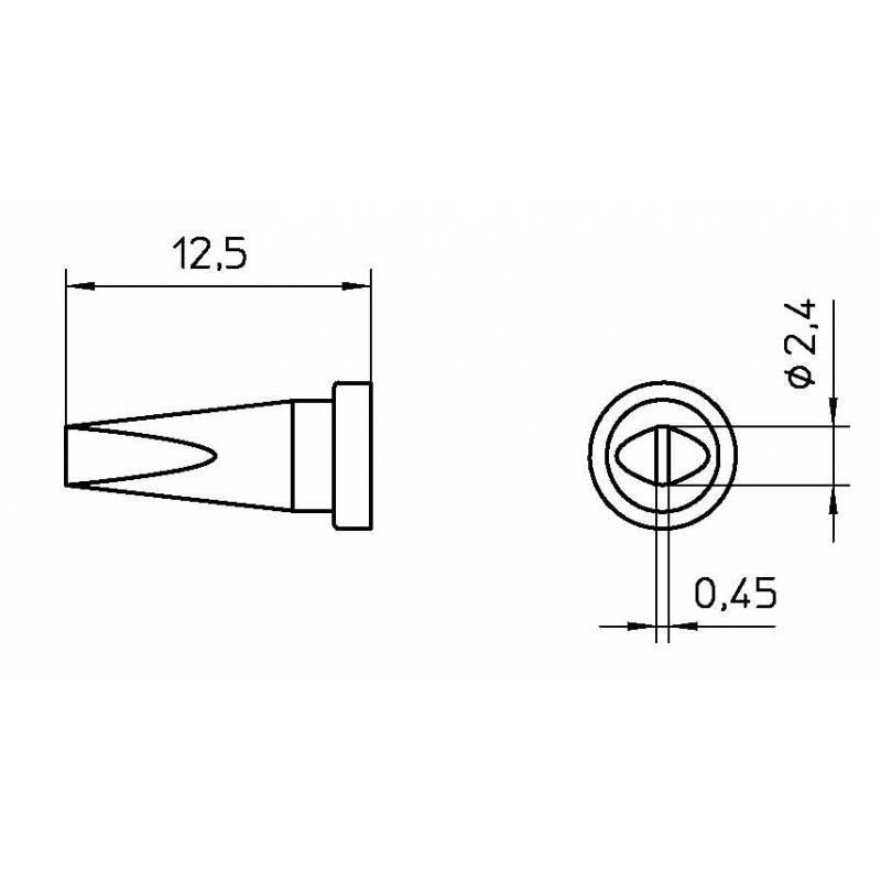 WELLER LT BSL grot lutowniczy 2.4 x 0.45 mm, typ wkrętak