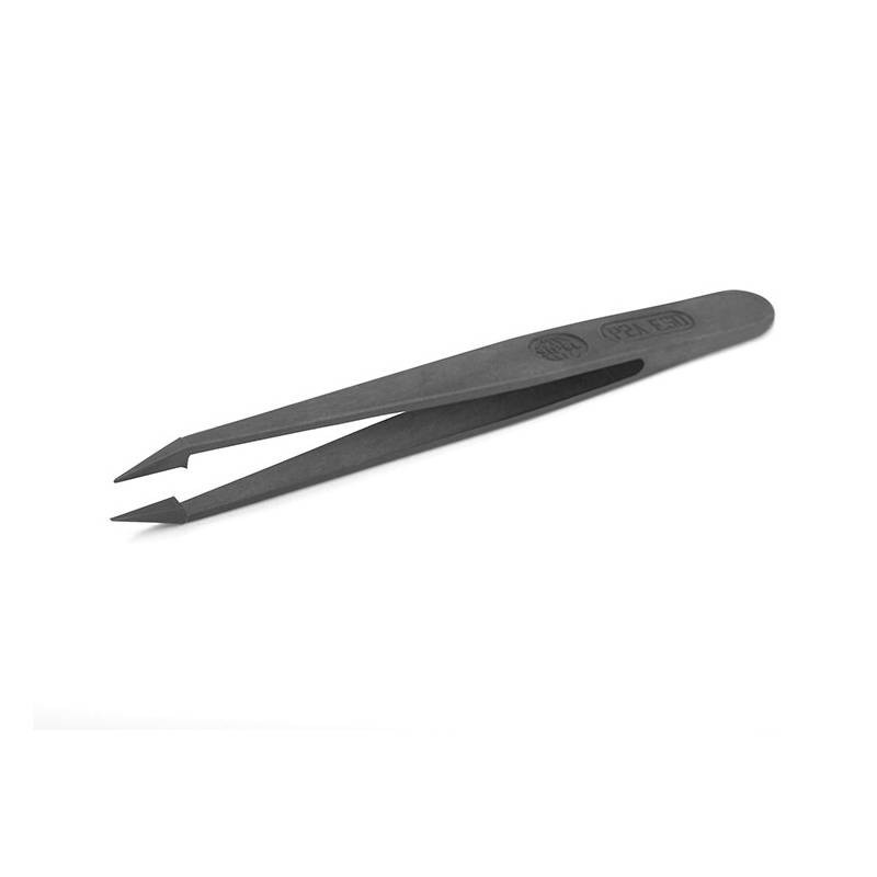 P3C pęseta 118 mm, proste precyzyjne końce 0.60 mm, plastikowa