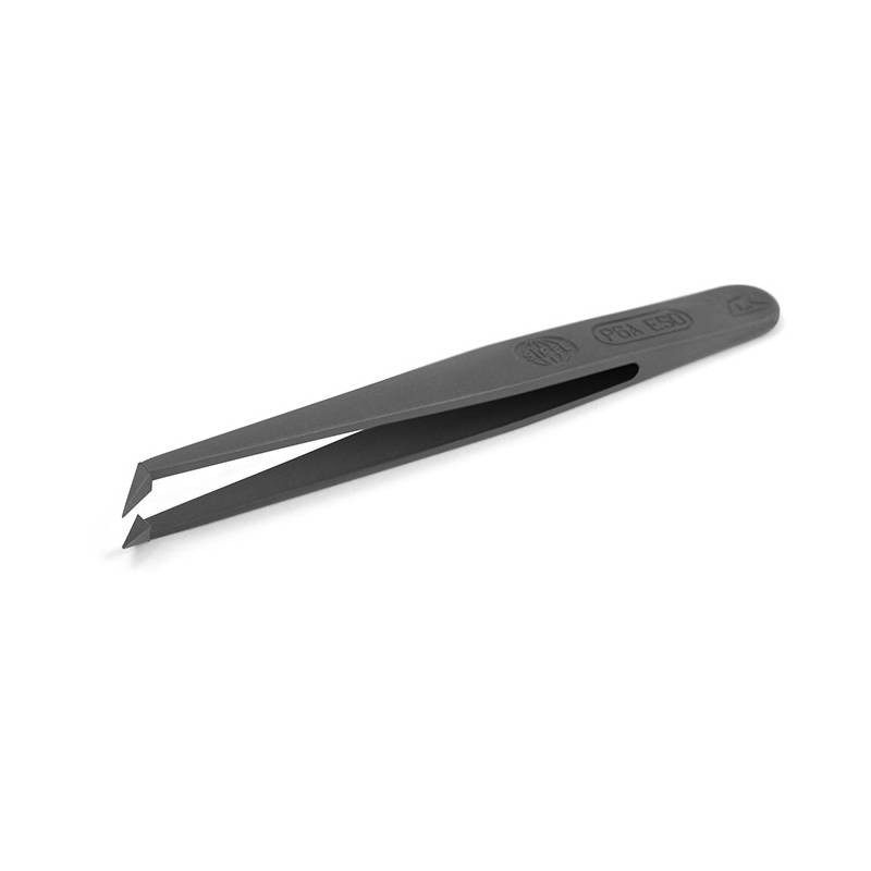 P6A pęseta 118 mm, zagięte precyzyjne końce 0.60 mm, plastikowa