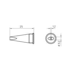 LHT C grot 3.2 mm, typ wkrętak
